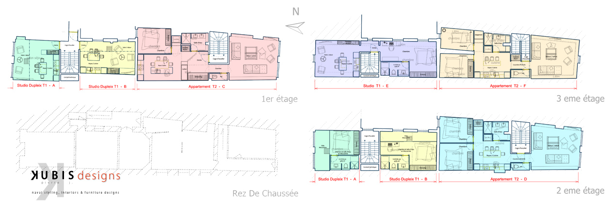 Project D & O - Double houses reforming in 6 flats - Kemper down town