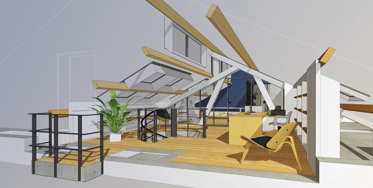 Residential spaces interiors requalification, arrang. & design - Erdre (…)